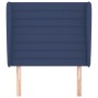Cabecero con orejas de tela azul 93x23x118/128 cm de , Cabeceros y pies de cama - Ref: Foro24-3118084, Precio: 76,40 €, Descu...