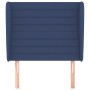 Cabecero con orejas de tela azul 103x23x118/128 cm de , Cabeceros y pies de cama - Ref: Foro24-3118092, Precio: 81,52 €, Desc...