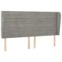 Headboard with light gray velvet ears 203x23x118/128 cm by , Headboards and footboards - Ref: Foro24-3118162, Price: 110,62 €...
