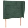 Headboard with dark green velvet ears 103x23x118/128cm by , Headboards and footboards - Ref: Foro24-3118141, Price: 89,20 €, ...