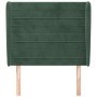 Cabecero con orejas de terciopelo verde oscuro 103x23x118/128cm de , Cabeceros y pies de cama - Ref: Foro24-3118141, Precio: ...