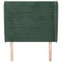 Headboard with dark green velvet ears 103x23x118/128cm by , Headboards and footboards - Ref: Foro24-3118141, Price: 89,20 €, ...