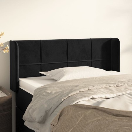 Cabecero de terciopelo negro 93x16x78/88 cm de , Cabeceros y pies de cama - Ref: Foro24-3118806, Precio: 51,16 €, Descuento: %