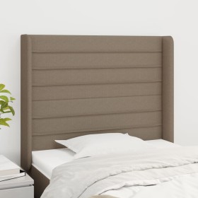 Cabecero con orejas de tela gris taupe 93x16x118/128 cm de , Cabeceros y pies de cama - Ref: Foro24-3119706, Precio: 78,58 €,...