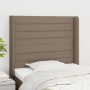 Cabecero con orejas de tela gris taupe 93x16x118/128 cm de , Cabeceros y pies de cama - Ref: Foro24-3119706, Precio: 78,58 €,...