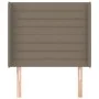 Headboard with ears in taupe gray fabric 93x16x118/128 cm by , Headboards and footboards - Ref: Foro24-3119706, Price: 77,45 ...