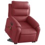 Sillón de masaje elevable eléctrico cuero artificial rojo tinto en Sillones | Comprar online en Foru.es