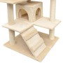 Rascador para gatos con poste rascador de sisal 125 cm beige de vidaXL, Mobiliario para gatos - Ref: Foro24-170477, Precio: 9...