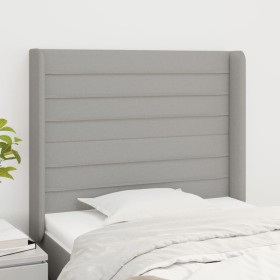 Cabecero con orejas de tela gris claro 103x16x118/128 cm de , Cabeceros y pies de cama - Ref: Foro24-3119710, Precio: 63,84 €...
