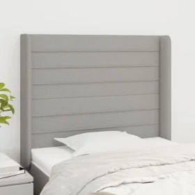 Headboard with light gray fabric ears 103x16x118/128 cm by , Headboards and footboards - Ref: Foro24-3119710, Price: 63,08 €,...