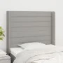 Headboard with light gray fabric ears 103x16x118/128 cm by , Headboards and footboards - Ref: Foro24-3119710, Price: 63,08 €,...