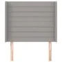 Headboard with light gray fabric ears 103x16x118/128 cm by , Headboards and footboards - Ref: Foro24-3119710, Price: 63,08 €,...