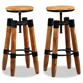 Küchenhocker 2 Einheiten massives Mangoholz von vidaXL, Küchenhocker - Ref: Foro24-244589, Preis: 269,03 €, Rabatt: %