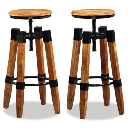 Küchenhocker 2 Einheiten massives Mangoholz von vidaXL, Küchenhocker - Ref: Foro24-244589, Preis: 269,03 €, Rabatt: %