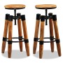 Taburetes de cocina 2 unidades madera maciza de mango de vidaXL, Taburetes de cocina - Ref: Foro24-244589, Precio: 274,42 €, ...