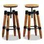 Küchenhocker 2 Einheiten massives Mangoholz von vidaXL, Küchenhocker - Ref: Foro24-244589, Preis: 269,03 €, Rabatt: %