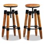 Taburetes de cocina 2 unidades madera maciza de mango de vidaXL, Taburetes de cocina - Ref: Foro24-244589, Precio: 274,42 €, ...