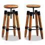 Taburetes de cocina 2 unidades madera maciza de mango de vidaXL, Taburetes de cocina - Ref: Foro24-244589, Precio: 274,42 €, ...