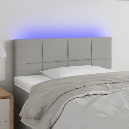 Hellgraues Stoffkopfteil mit LED 90x5x78/88 cm von , Kopf- und Fußteile - Ref: Foro24-3121594, Preis: 47,75 €, Rabatt: %