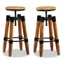 Küchenhocker 2 Einheiten massives Mangoholz von vidaXL, Küchenhocker - Ref: Foro24-244589, Preis: 269,03 €, Rabatt: %