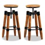 Taburetes de cocina 2 unidades madera maciza de mango de vidaXL, Taburetes de cocina - Ref: Foro24-244589, Precio: 274,42 €, ...