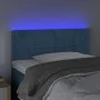 LED-Kopfteil aus dunkelblauem Samt, 90 x 5 x 78/88 cm von , Kopf- und Fußteile - Ref: Foro24-3121652, Preis: 54,81 €, Rabatt: %