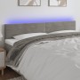 Cabecero con LED de terciopelo gris claro 200x5x78/88 cm de , Cabeceros y pies de cama - Ref: Foro24-3121818, Precio: 56,68 €...