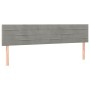 Cabecero con LED de terciopelo gris claro 200x5x78/88 cm de , Cabeceros y pies de cama - Ref: Foro24-3121818, Precio: 56,68 €...