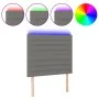 Headboard with LED lights dark gray fabric 100x5x118/128 cm by , Headboards and footboards - Ref: Foro24-3122555, Price: 70,8...