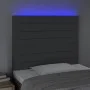 Headboard with LED lights dark gray fabric 100x5x118/128 cm by , Headboards and footboards - Ref: Foro24-3122555, Price: 70,8...