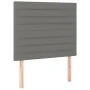 Headboard with LED lights dark gray fabric 100x5x118/128 cm by , Headboards and footboards - Ref: Foro24-3122555, Price: 70,8...