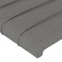 Headboard with LED lights dark gray fabric 100x5x118/128 cm by , Headboards and footboards - Ref: Foro24-3122555, Price: 70,8...