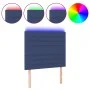 Kopfteil mit LED-Leuchten aus blauem Stoff, 100 x 5 x 118/128 cm von , Kopf- und Fußteile - Ref: Foro24-3122560, Preis: 75,79...
