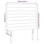 Kopfteil mit LED-Leuchten aus blauem Stoff, 100 x 5 x 118/128 cm von , Kopf- und Fußteile - Ref: Foro24-3122560, Preis: 75,79...