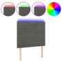 Cabecero con luces LED terciopelo gris oscuro 100x5x118/128 cm de , Cabeceros y pies de cama - Ref: Foro24-3122607, Precio: 5...
