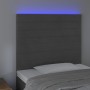 Cabecero con luces LED terciopelo gris oscuro 100x5x118/128 cm de , Cabeceros y pies de cama - Ref: Foro24-3122607, Precio: 5...