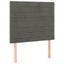 Cabecero con luces LED terciopelo gris oscuro 100x5x118/128 cm de , Cabeceros y pies de cama - Ref: Foro24-3122607, Precio: 5...