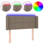 Cabecero con LED de tela gris taupe 93x16x78/88 cm de , Cabeceros y pies de cama - Ref: Foro24-3123222, Precio: 45,93 €, Desc...