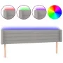 Hellgraues Stoffkopfteil mit LED 183x16x78/88 cm von , Kopf- und Fußteile - Ref: Foro24-3123390, Preis: 76,70 €, Rabatt: %
