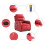 Sillón de majaje elevable eléctrico cuero artificial rojo en Sillones | Comprar online en Foru.es
