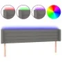 Dark gray fabric headboard with LED 203x16x78/88 cm by , Headboards and footboards - Ref: Foro24-3123399, Price: 78,53 €, Dis...