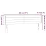 Dark gray fabric headboard with LED 203x16x78/88 cm by , Headboards and footboards - Ref: Foro24-3123399, Price: 78,53 €, Dis...