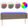 Cabecero con LED de tela gris taupe 203x16x78/88 cm de , Cabeceros y pies de cama - Ref: Foro24-3123402, Precio: 75,93 €, Des...