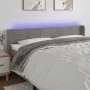 Hellgraues Samtkopfteil mit LED 203x16x78/88 cm von , Kopf- und Fußteile - Ref: Foro24-3123442, Preis: 65,46 €, Rabatt: %