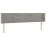 Hellgraues Samtkopfteil mit LED 203x16x78/88 cm von , Kopf- und Fußteile - Ref: Foro24-3123442, Preis: 65,46 €, Rabatt: %