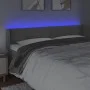 Hellgraues Samtkopfteil mit LED 203x16x78/88 cm von , Kopf- und Fußteile - Ref: Foro24-3123442, Preis: 65,46 €, Rabatt: %