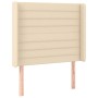 Cabecero con LED de tela color crema 103x16x118/128 cm de , Cabeceros y pies de cama - Ref: Foro24-3124183, Precio: 90,98 €, ...
