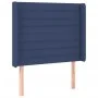 Blue fabric headboard with LED 93x16x118/128 cm by , Headboards and footboards - Ref: Foro24-3124176, Price: 81,54 €, Discoun...
