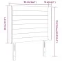 Blue fabric headboard with LED 93x16x118/128 cm by , Headboards and footboards - Ref: Foro24-3124176, Price: 81,54 €, Discoun...