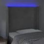 Light gray velvet headboard with LED 103x16x118/128 cm by , Headboards and footboards - Ref: Foro24-3124230, Price: 68,86 €, ...